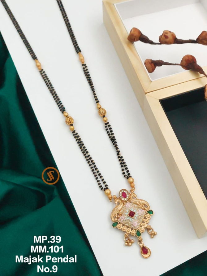 39 MP Majak Gold Matte Pendal Mangalsutra Wholesale Shop In SUrat
